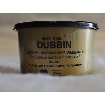 GOLD LABEL BLACK DUBBIN  - 500G LEATHER WATERPROOF SOFTENS PRESERVES BOOTS TACK