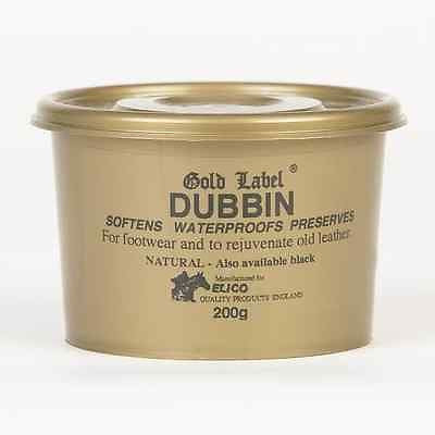GOLD LABEL DUBBIN - 200G LEATHER WATERPROOFS SOFTENS PRESERVES BOOTS TACK SHOES