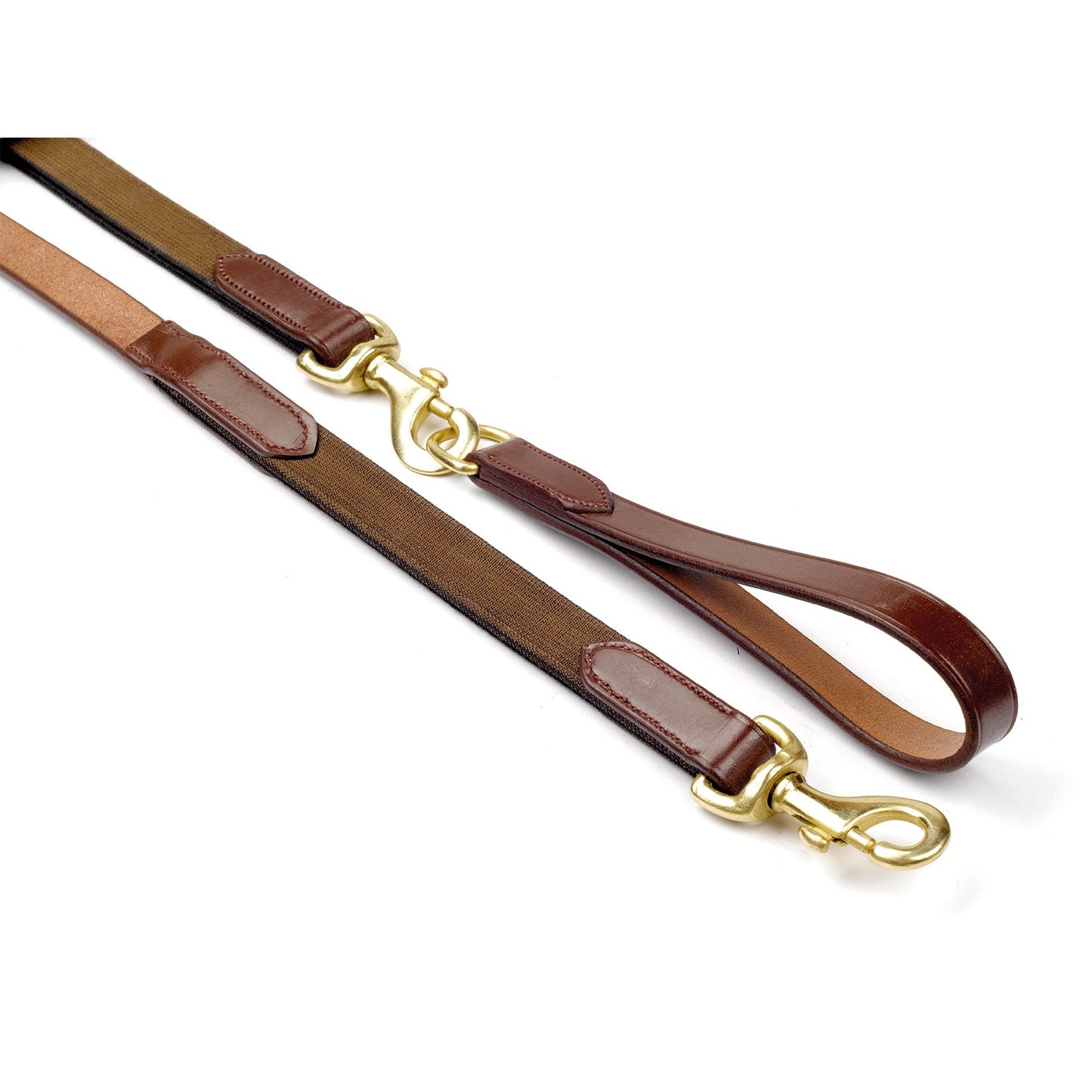 JOHN WHITAKER LEATHER DRAW REINS WITH ELASTIC INSERT FOR LIGHT EVEN CONTACT NEW
