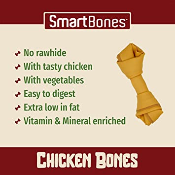 SMARTBONES CHICKEN BONES MINI - 18 BONES HIDE FREE HEALTHY CHEWS