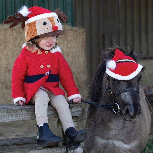 Santa Hat Horse Bonnet