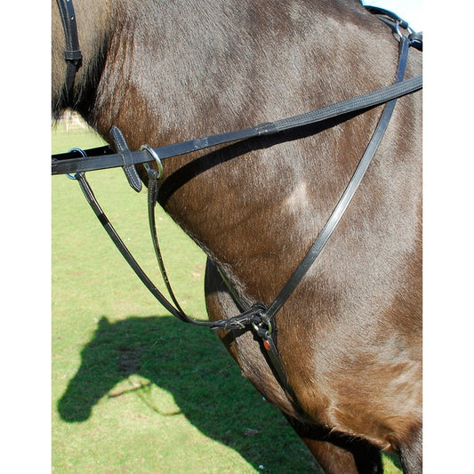 Windsor Equestrian Leather Breastplate - Full Size Black