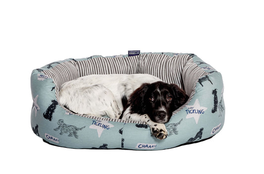 DANISH DESIGN BATTERSEA PLAYFUL DOGS DELUXE SLUMBER BED - MADE IN UK