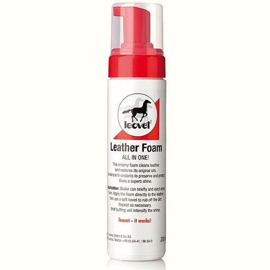 Leovet Leather Foam Cleans and Preserves Leather