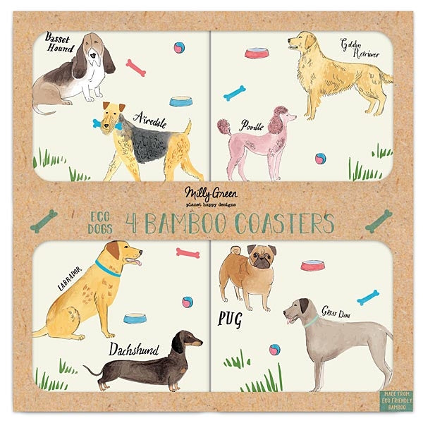 Debonair Dogs Coasters (set of 4)